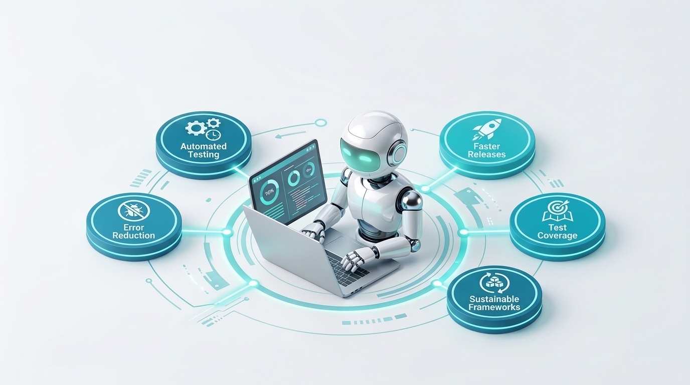 10Dimensions Quality Engineering & AI Test Automation - Automated Testing, Faster Releases, Error Reduction, Test Coverage, Sustainable Frameworks
